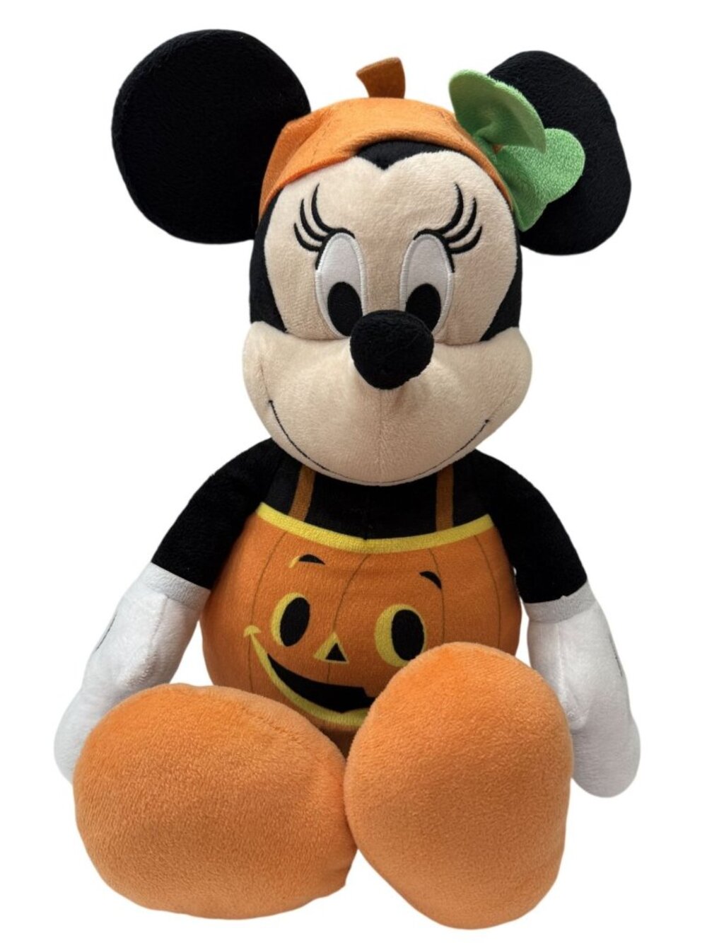 Disney Minnie Mouse Plush Halloween Pumpkin Outfit 20" Soft Toy Collectible